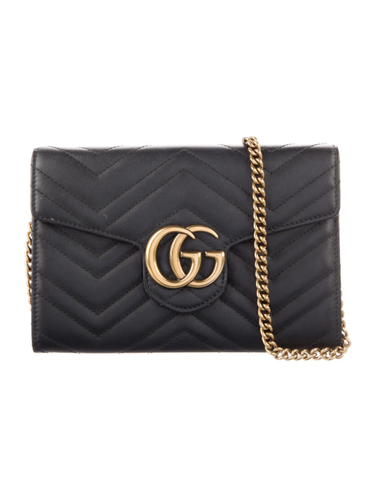 Gucci Mini GG Marmont Matelassé Chain Bag